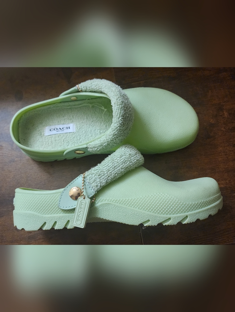 Coach Lola Pistachio Green Clog Sz 10